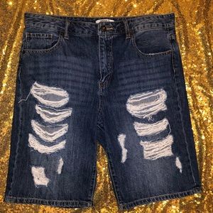 Forever 21 ripped jeans shorts